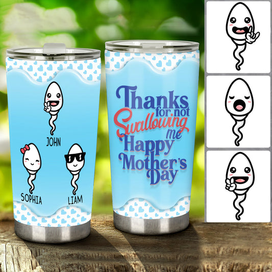 Thanks For Not Swallowing Us - Personalized Mother Tumbler