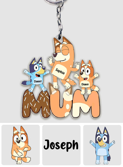 Cool Mum - Personalized Mother Custom Shaped Keychain