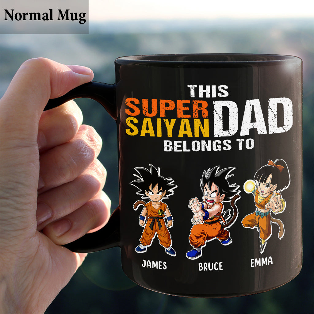 This Super Dad Belongs To - Personalized Seven Balls Mug