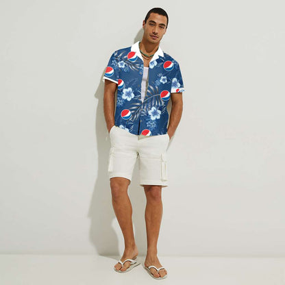 Tropical - Blue Soft Drink Hawaiian Shirt 0323