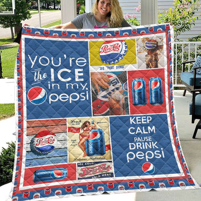 You Are The Ice Blue Soft Drink Quilt 0223