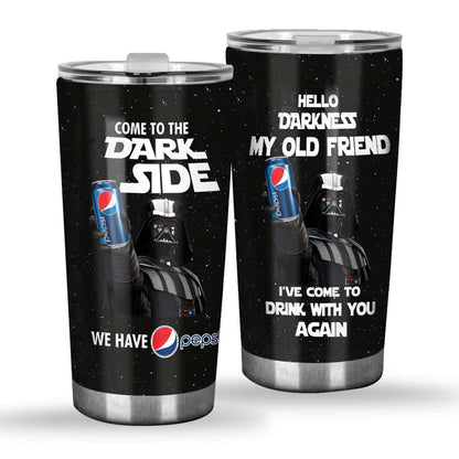 Come To The Dark Side - Blue Soft Drink Tumbler 0323