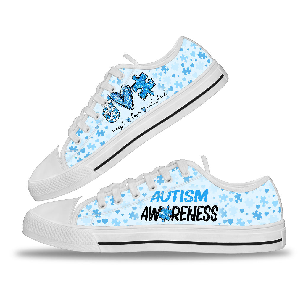 Accept Love Understand Autism Awareness Low Top Shoes 0622