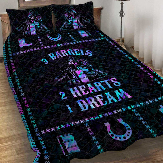 Two Hearts One Dream Horse Quilt Set 0622