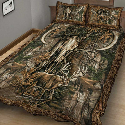 Deer Skull Hunting  Quilt Set 0622