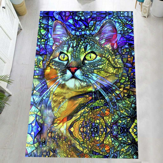 Colorful Cat Cat Rug 0622