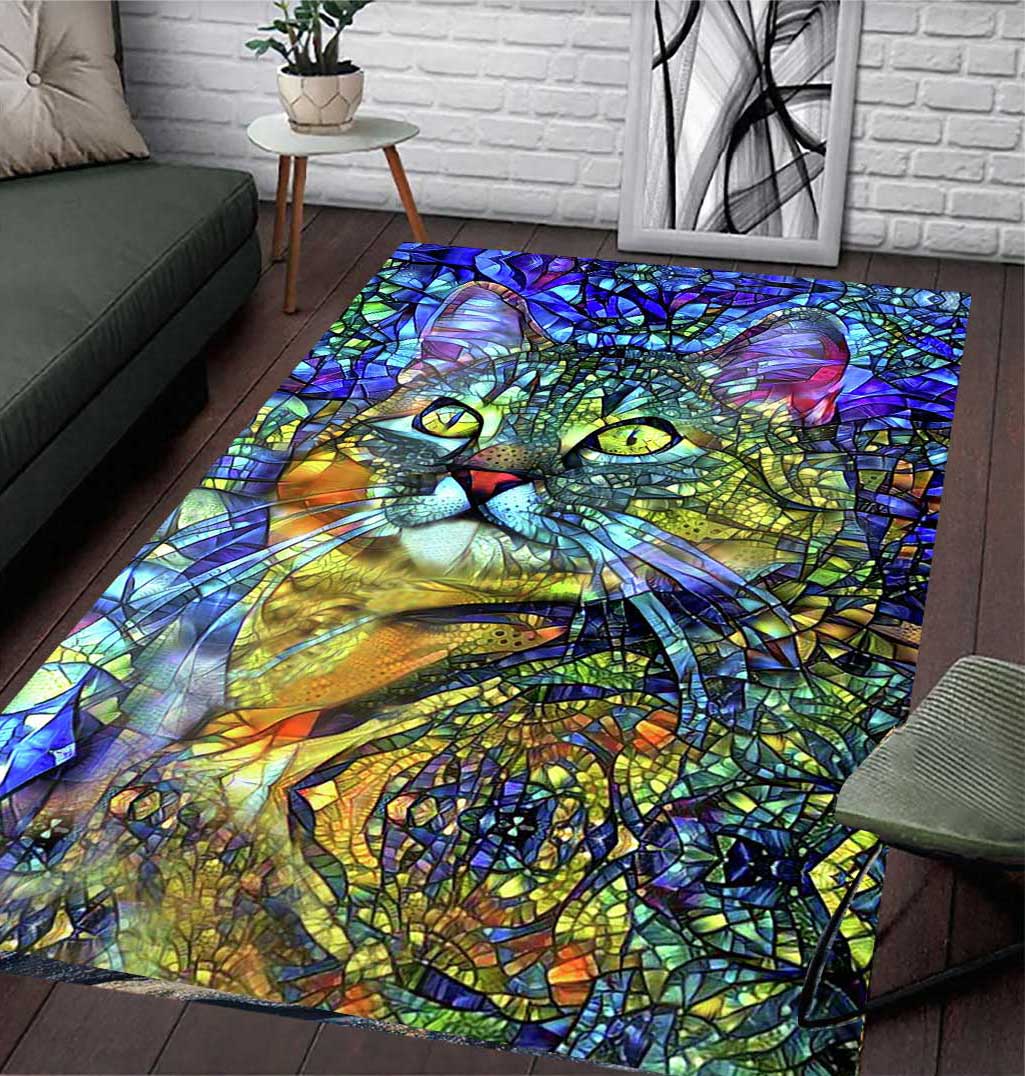 Colorful Cat Cat Rug 0622