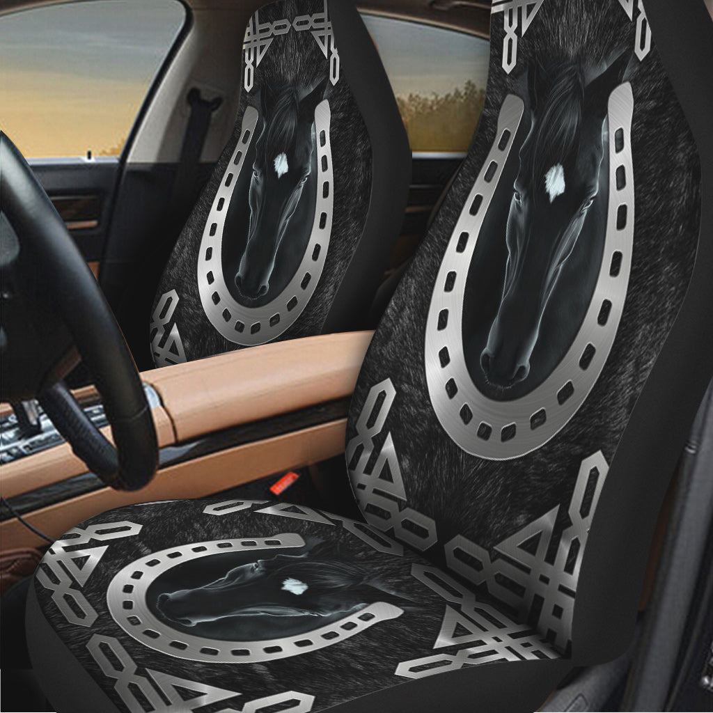 Black Horse Horse Seat Covers 0622