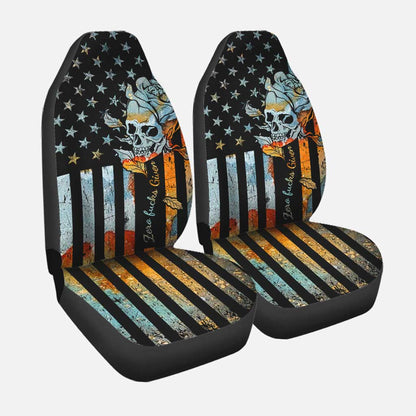 Zero Fck Given Skull Seat Covers 0622