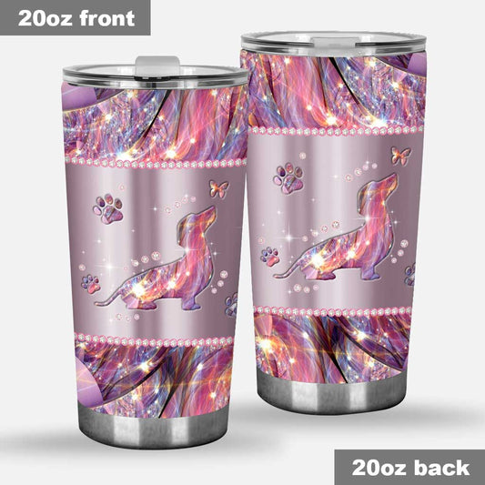 Dachshund Metal Pattern Print Dachshund Tumbler 0622