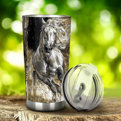 White Horse Horse Tumbler 0622