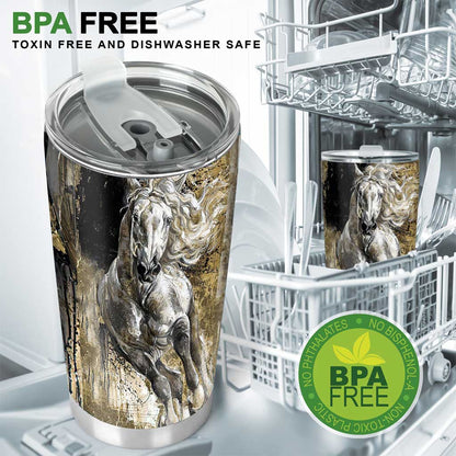 White Horse Horse Tumbler 0622