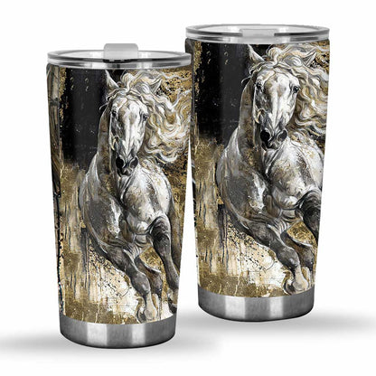 White Horse Horse Tumbler 0622