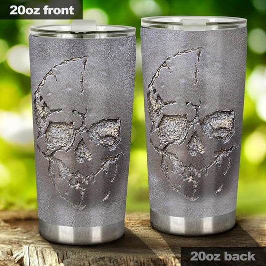 Carved Skull Tumbler 0622