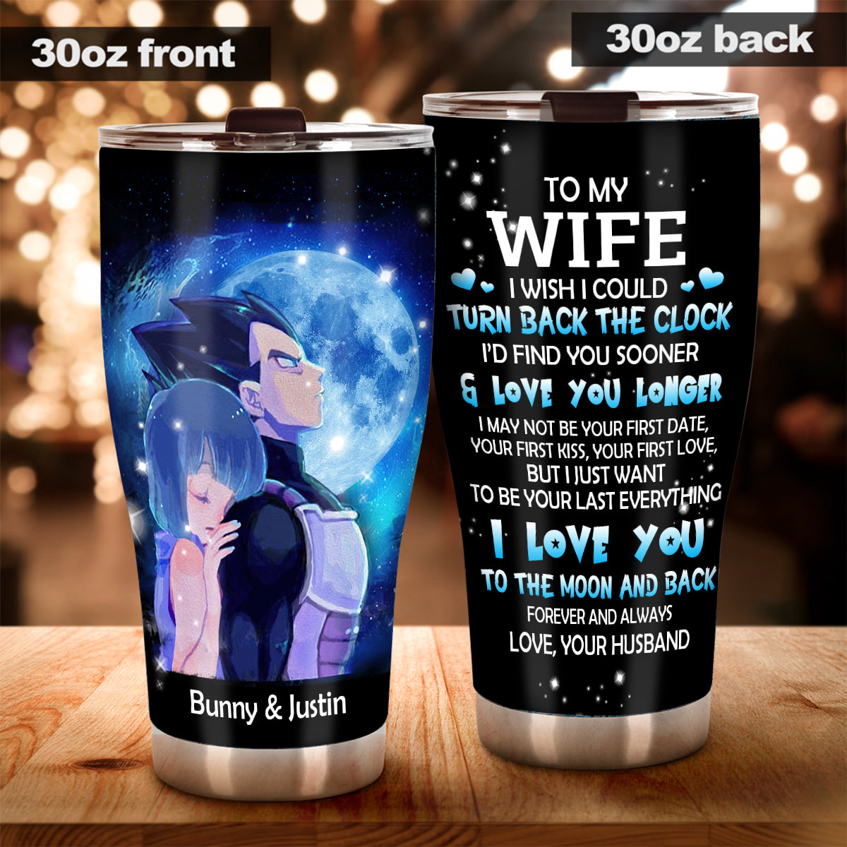 To My Wife - Personalized Seven Balls Tumbler