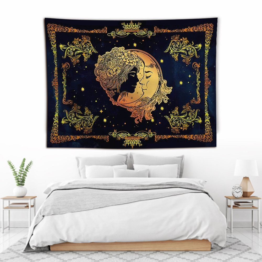 Celtic Wicca Sun Moon - Witch Wall Tapestry 0822