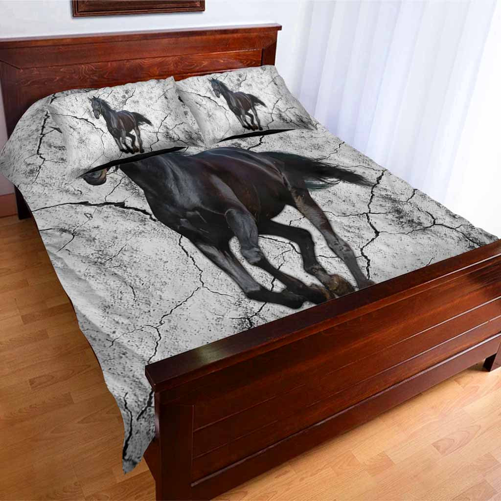 Black Horse - Horse Riding Lover - Horse Owner Bedding Set 0921