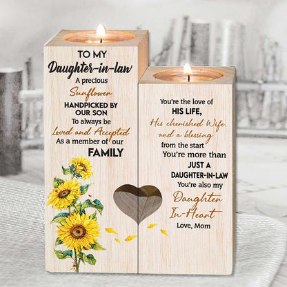 To My Daughter-In-Law A Precious Sunflower - Daughter Candle Holder 0921