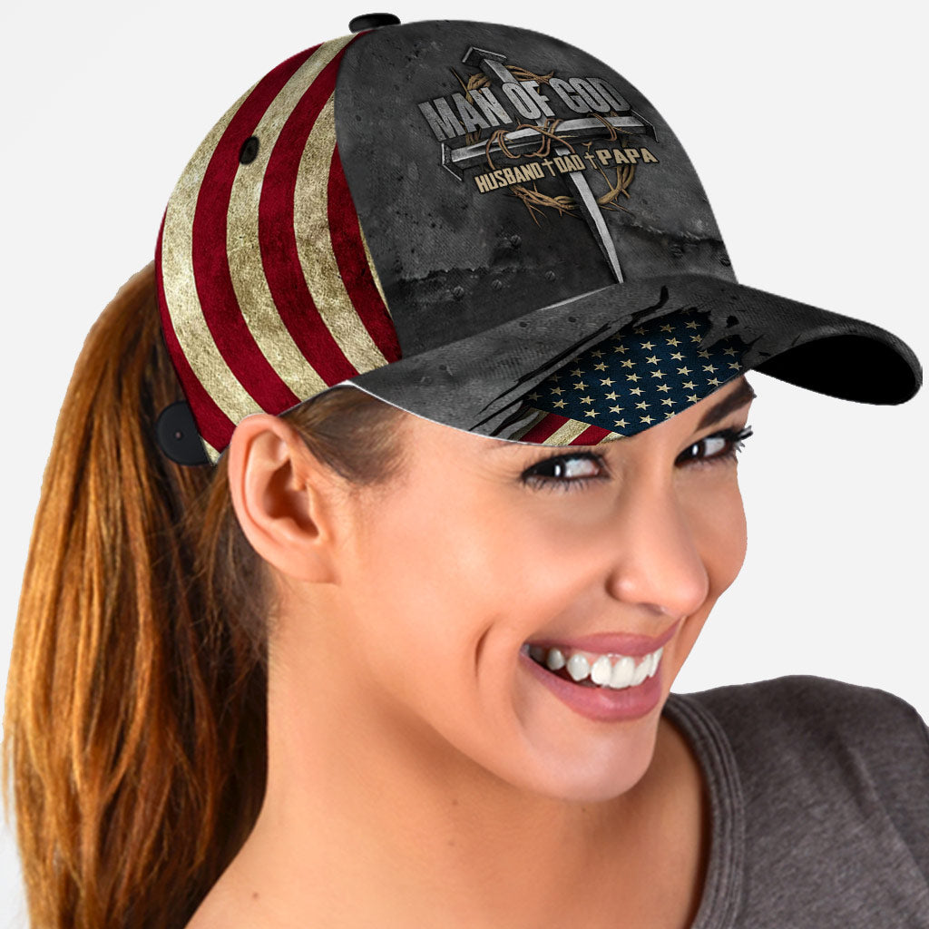 Dad The Man Of God - Christian Classic Cap 0921