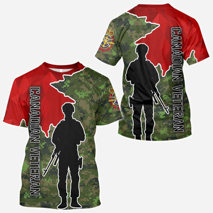 Canadian Veteran Maple Leaf Jesus - Christian All Over T-shirt and Hoodie 0921