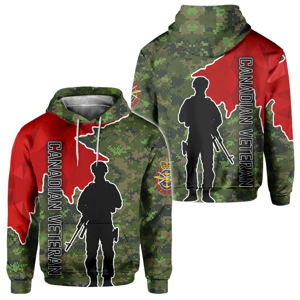 Canadian Veteran Maple Leaf Jesus - Christian All Over T-shirt and Hoodie 0921