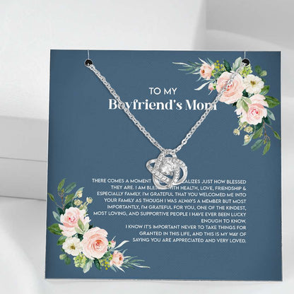 Boyfriend's Mom Gift For Boyfriend's Mom Mother Day's Necklace - Mother Love Knot Necklace 0921