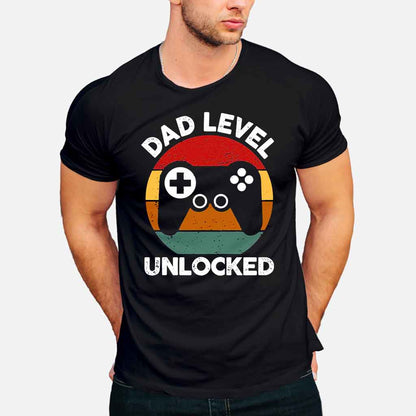 Dad Level Unlocked Funny Gaming - Father T-shirt And Hoodie 092021