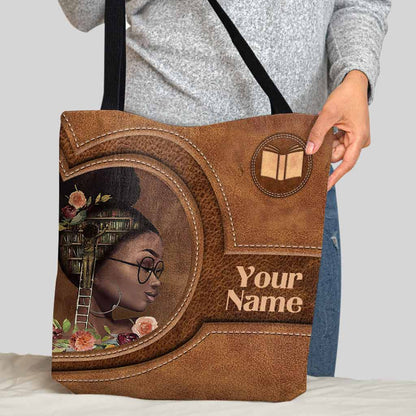 Book Girl African Girl Personalized Tote Bag 092021