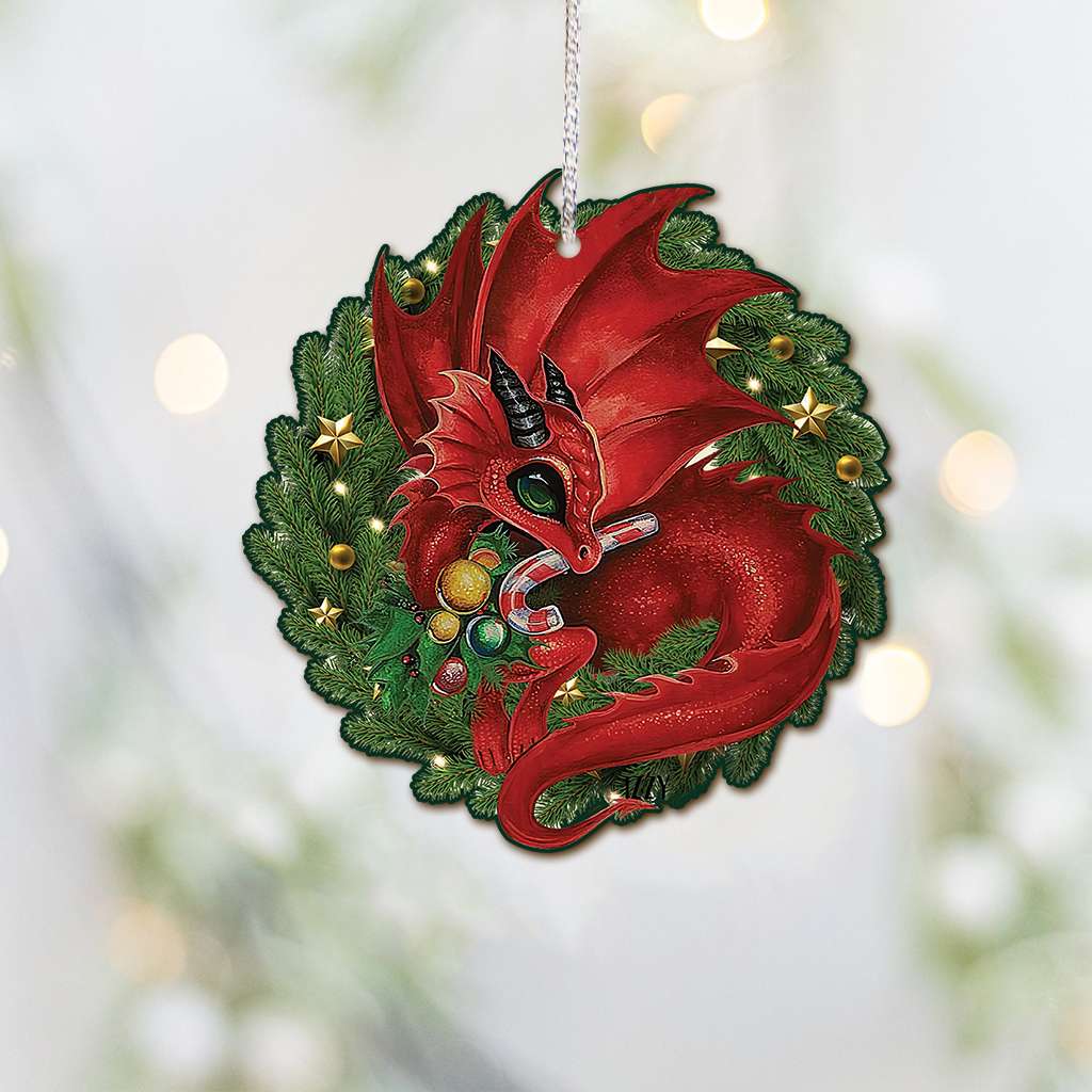 Cute Dragon - Dragon Ornament (Printed On Both Sides) 1022