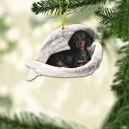 Dachshund Guardian Angel Has Paws - Dachshund Ornament (Printed On Both Sides) 1022