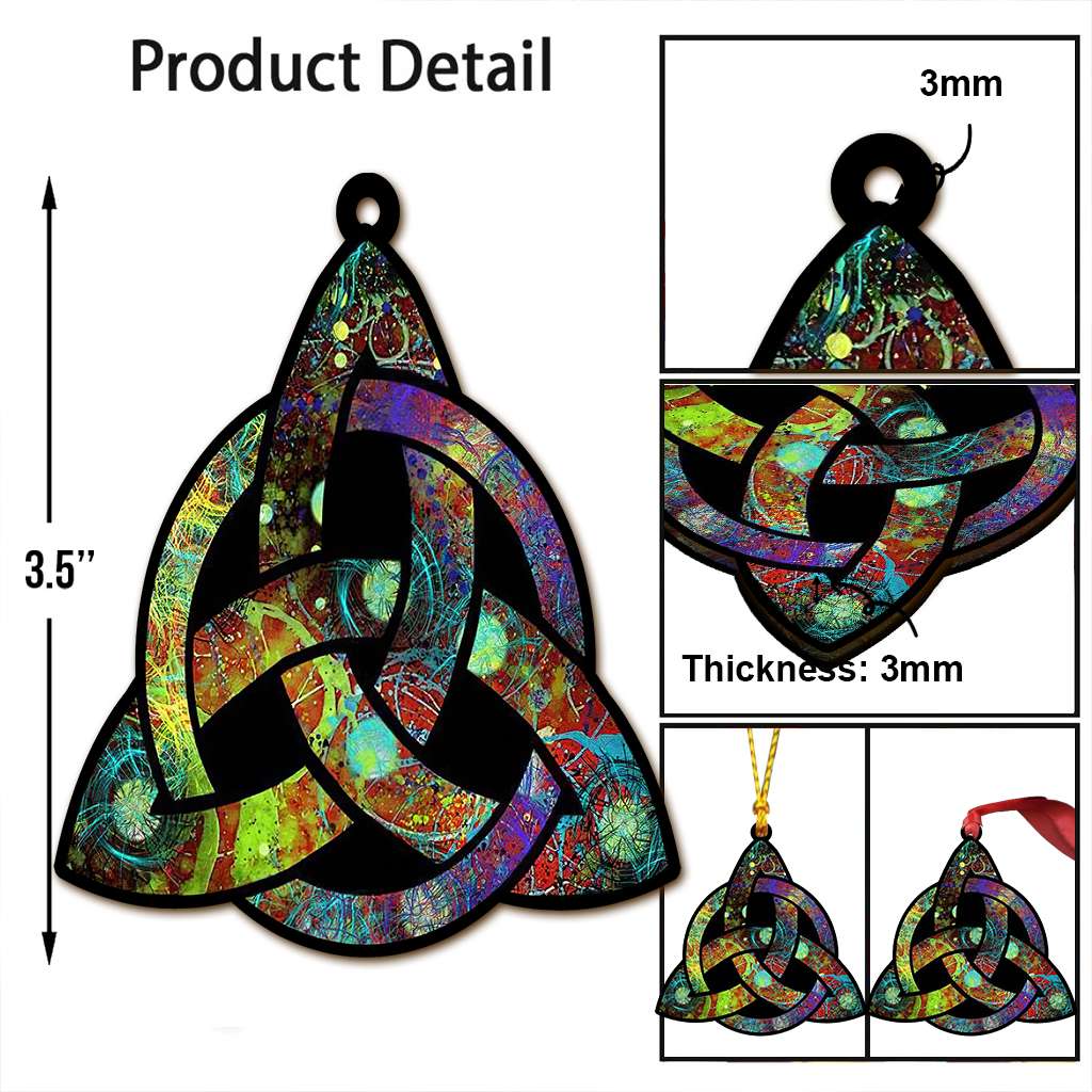 Celtic Triquetra Paint - Witch Ornament (Printed On Both Sides) 1022