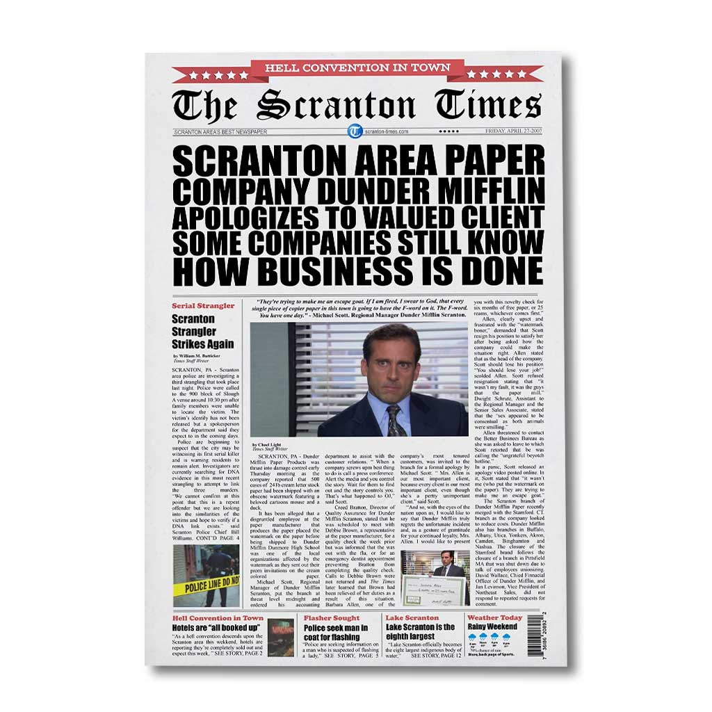 The Scranton Times - Canvas And Poster 1122