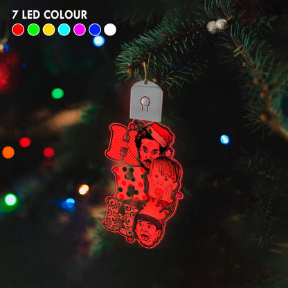 Ho Ho Ho - Christmas Shaped Led Acrylic Ornament