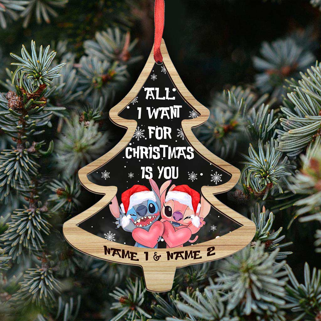 All I Want For Christmas Is You - Personalized Christmas Ohana Layers Mix Ornament