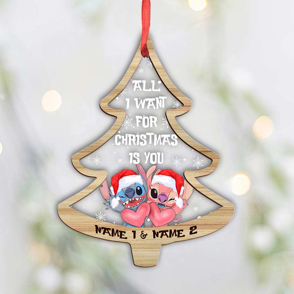 All I Want For Christmas Is You - Personalized Christmas Ohana Layers Mix Ornament