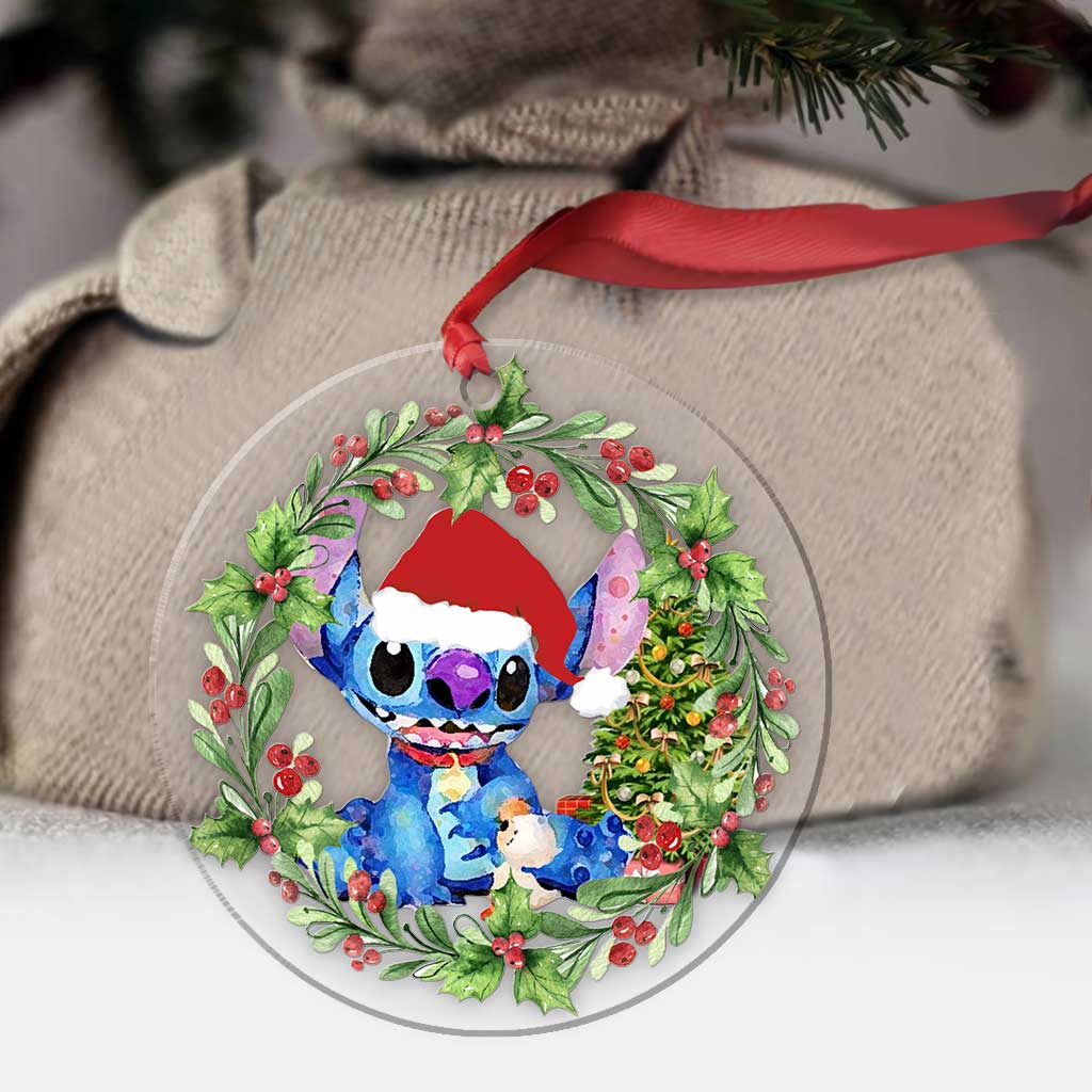 Ohana Means Family - Christmas Transparent Ornament