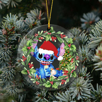 Ohana Means Family - Christmas Transparent Ornament