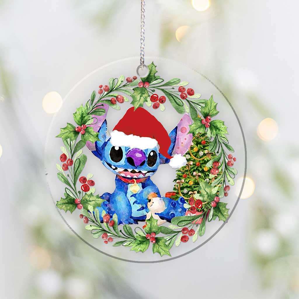 Ohana Means Family - Christmas Transparent Ornament