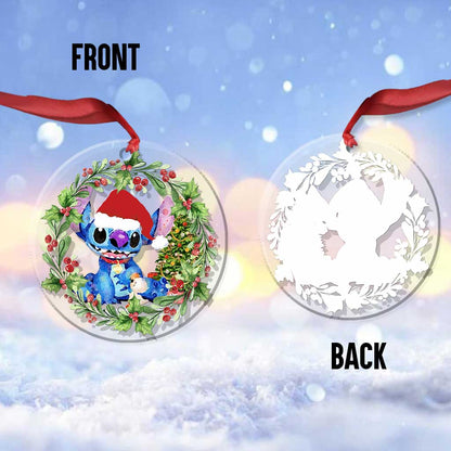 Ohana Means Family - Christmas Transparent Ornament