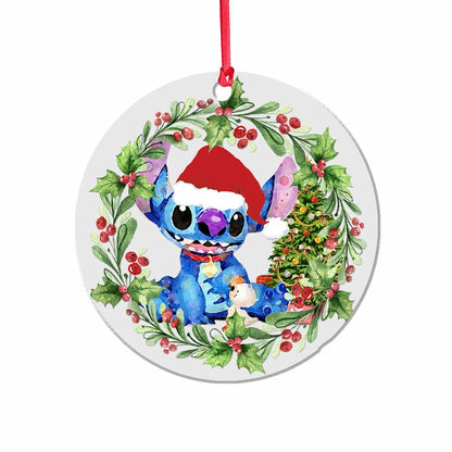 Ohana Means Family - Christmas Transparent Ornament