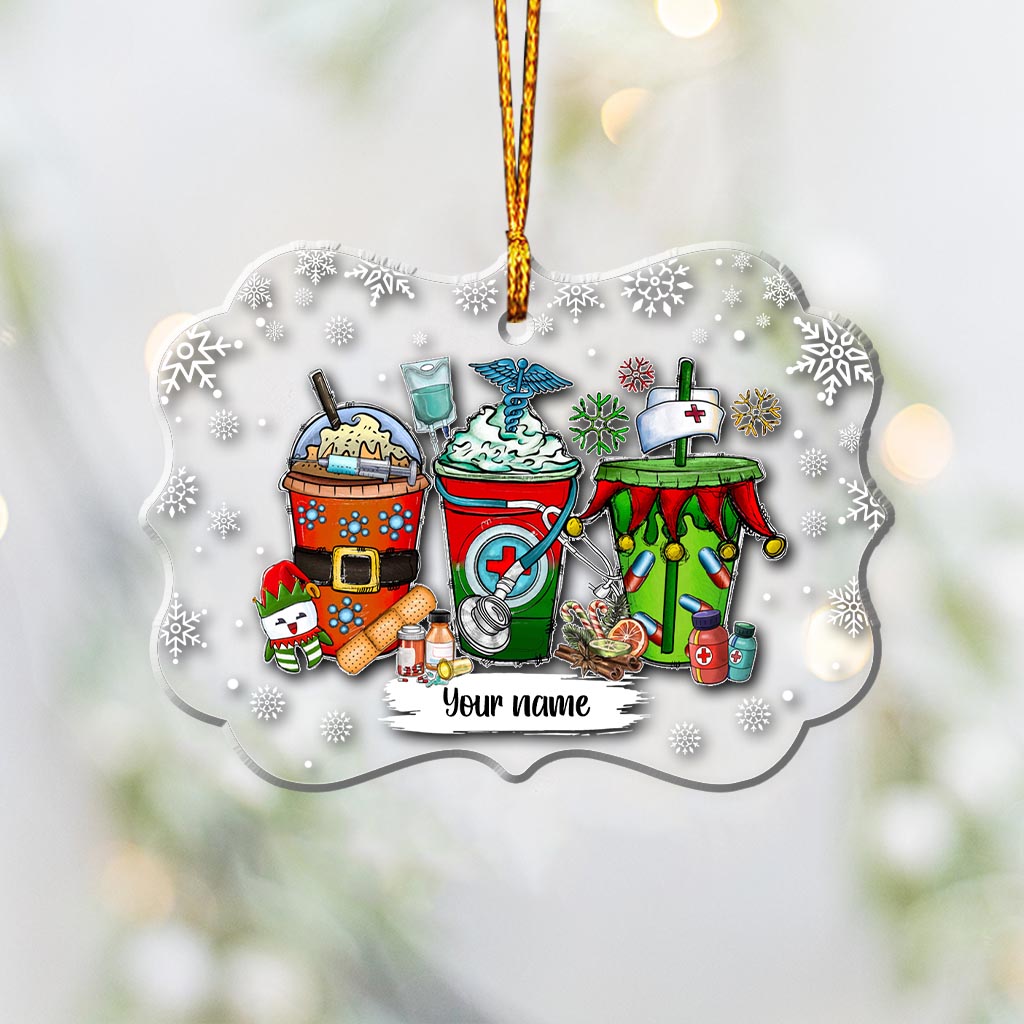 Merry Christmas - Personalized Nurse Transparent Ornament