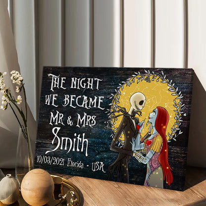 The Night We Became Mr And Mrs - Personalized Nightmare Canvas and Poster