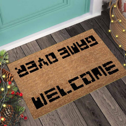 Welcome Game Over 80s - Video Games Coir pattern Print Doormat