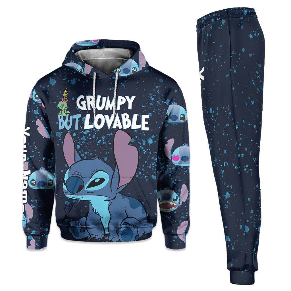 Grumpy But Lovable - Personalized Christmas Ohana Hoodie and Sweatpants