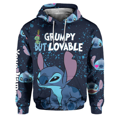 Grumpy But Lovable - Personalized Christmas Ohana Hoodie and Sweatpants