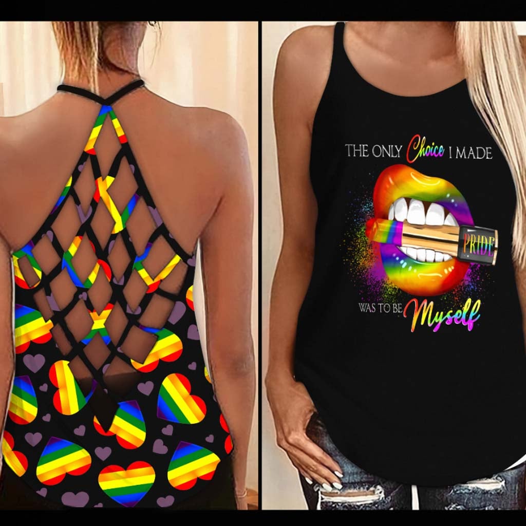 The Only Choice - LGBT Support Cross Tank Top