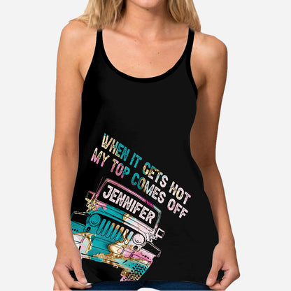 When It Gets Hot - Personalized Car Cross Tank Top