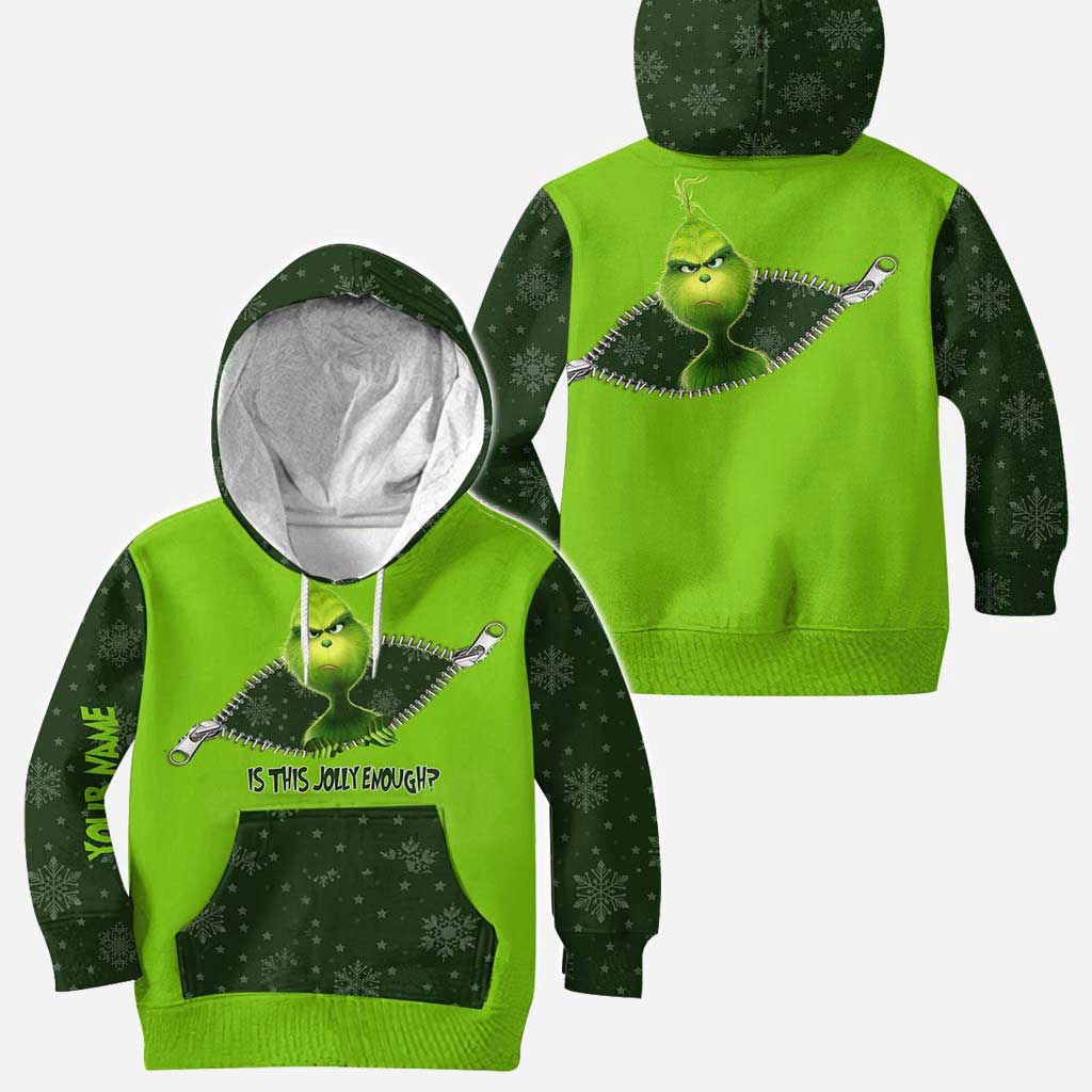 Jolly Enough - Personalized Christmas Stole Christmas Hoodie and Leggings