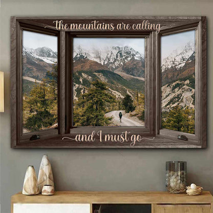 The Mountains Are Calling - Hiking Poster