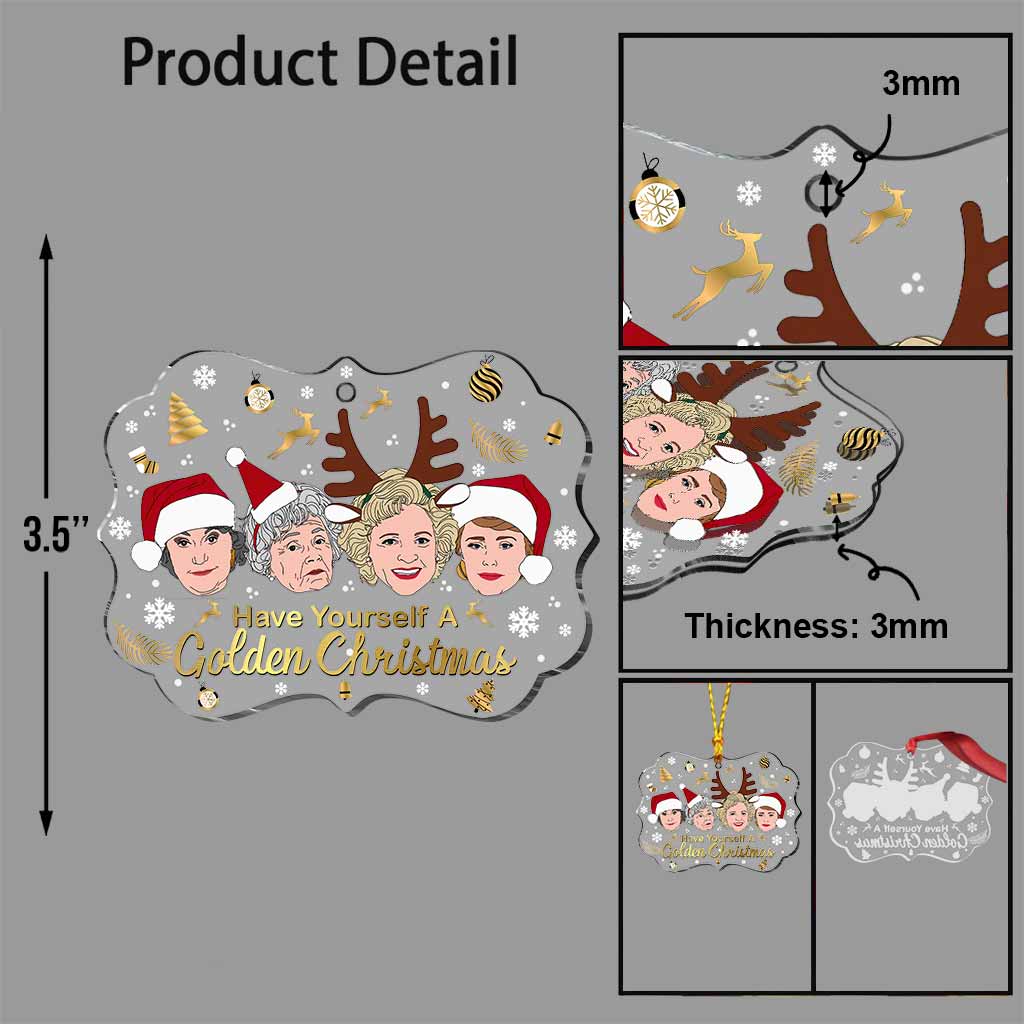 Have Yourself A Golden Christmas - Christmas Transparent Ornament